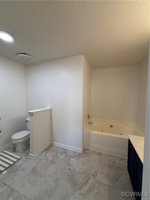 18 Bluesage Path Hampton, VA 23663 - Photo 27 of 28 Bathroom with vanity, toilet, a textured ceiling,