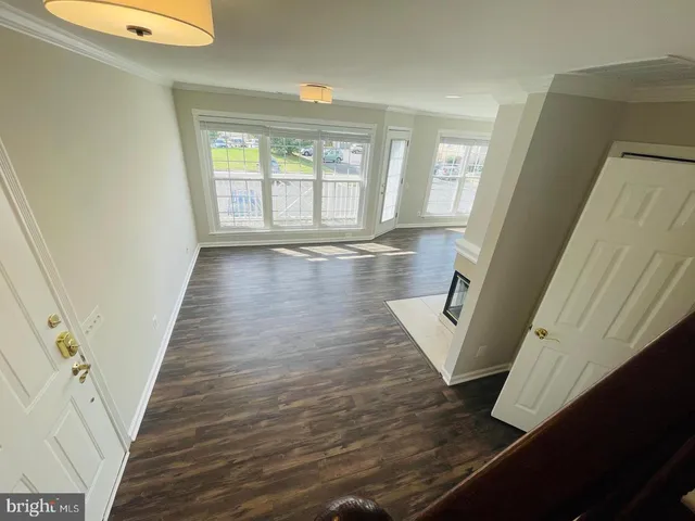 a view of a house with a large window