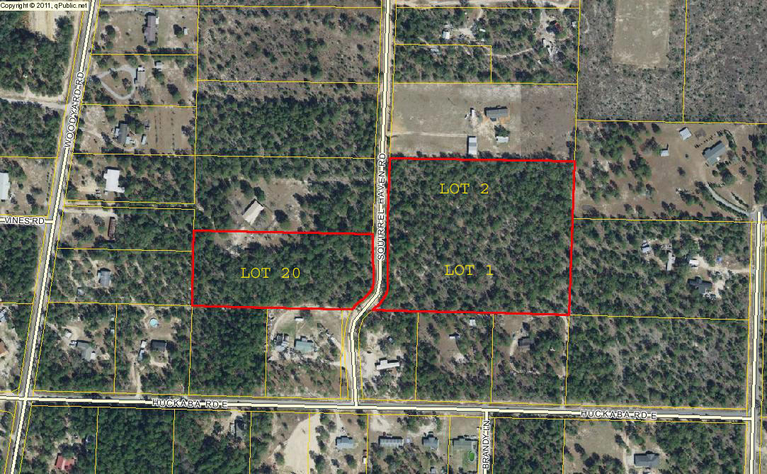 1-2 Squirrel Haven Road DeFuniak Springs, FL 32435 - Photo 1 of 5 Lots 1, 2 & 20 Aerial