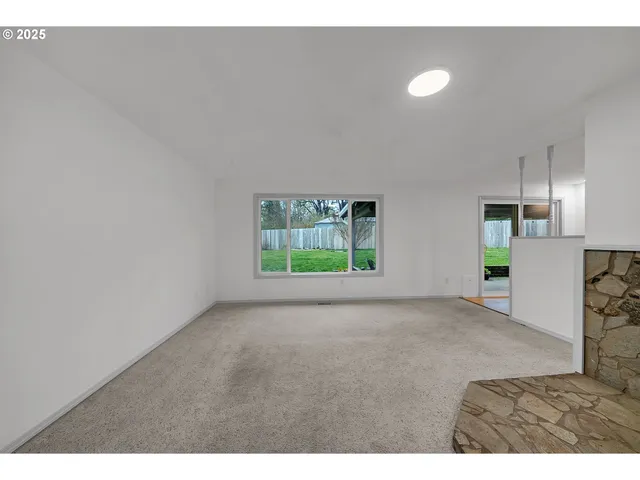 a view interior of a house with a garage