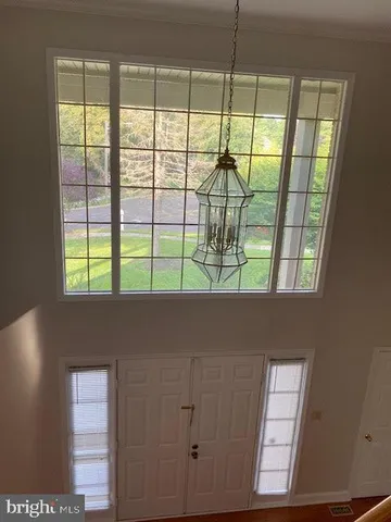 a view of a glass door