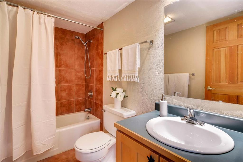 800 Columbine Road, Unit B9 Breckenridge, CO 80424 - Photo 12 of 25 a bathroom with a sink toilet and shower