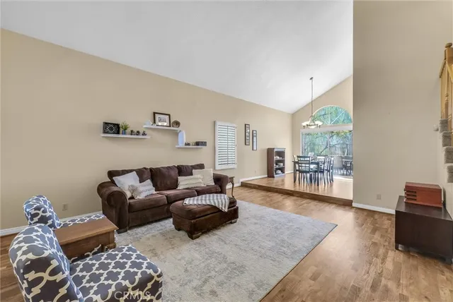 a living room with furniture and a couch