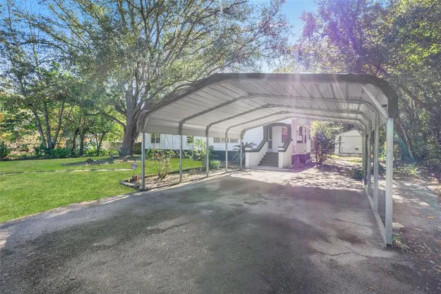 a view of a house with a park