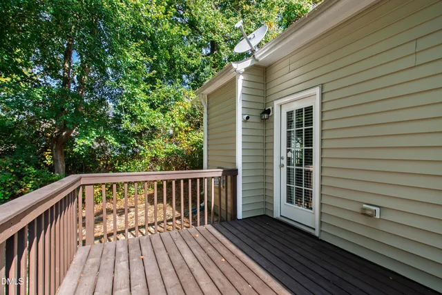 a view of a yard with a bench