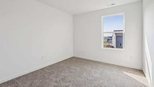 an empty room with a window