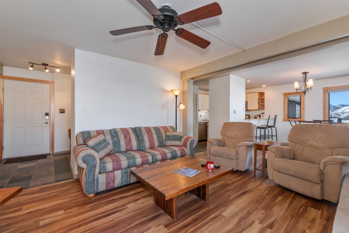 ceiling fan in the living room
