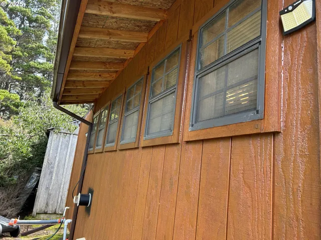a view of a door of the house