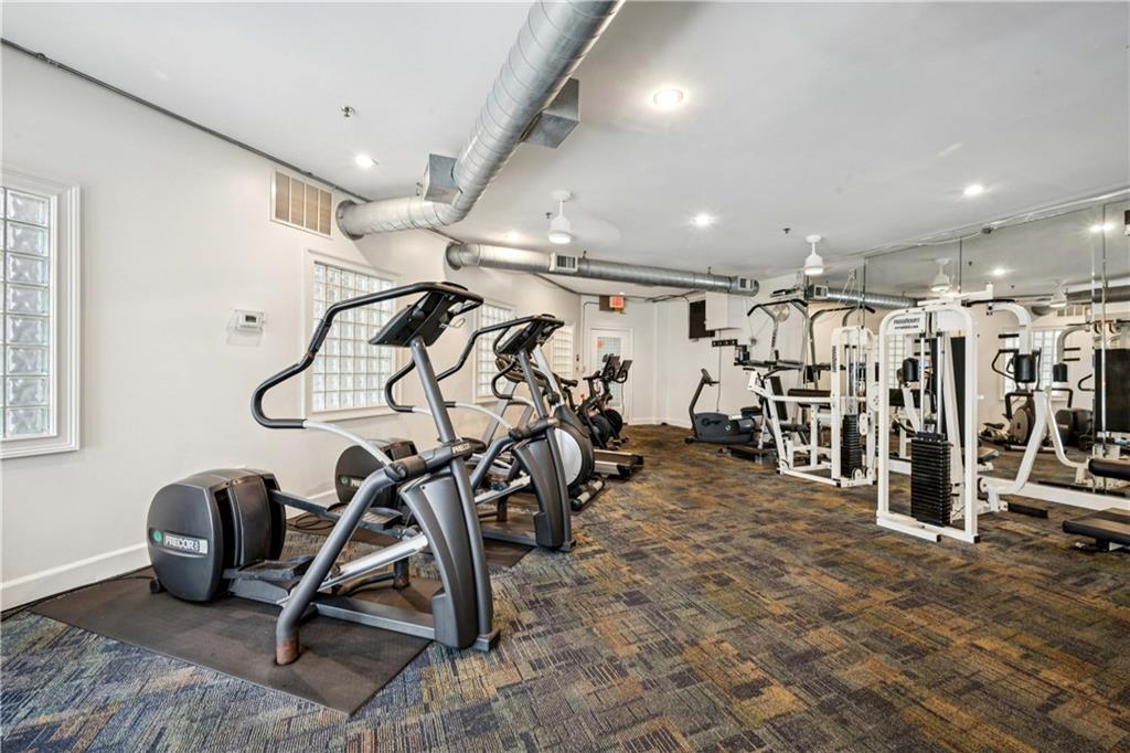821 Ralph McGill Boulevard Northeast, Unit 2113 Atlanta, GA 30306 - Photo 15 of 29 a view of a room with gym equipment