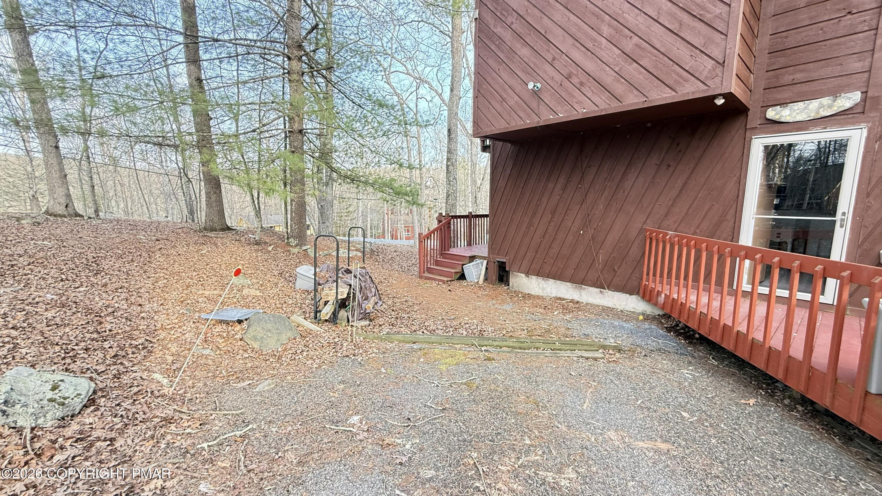 5933 Decker Road Bushkill, PA 18324 - Photo 30 of 51 a view of a backyard of the house