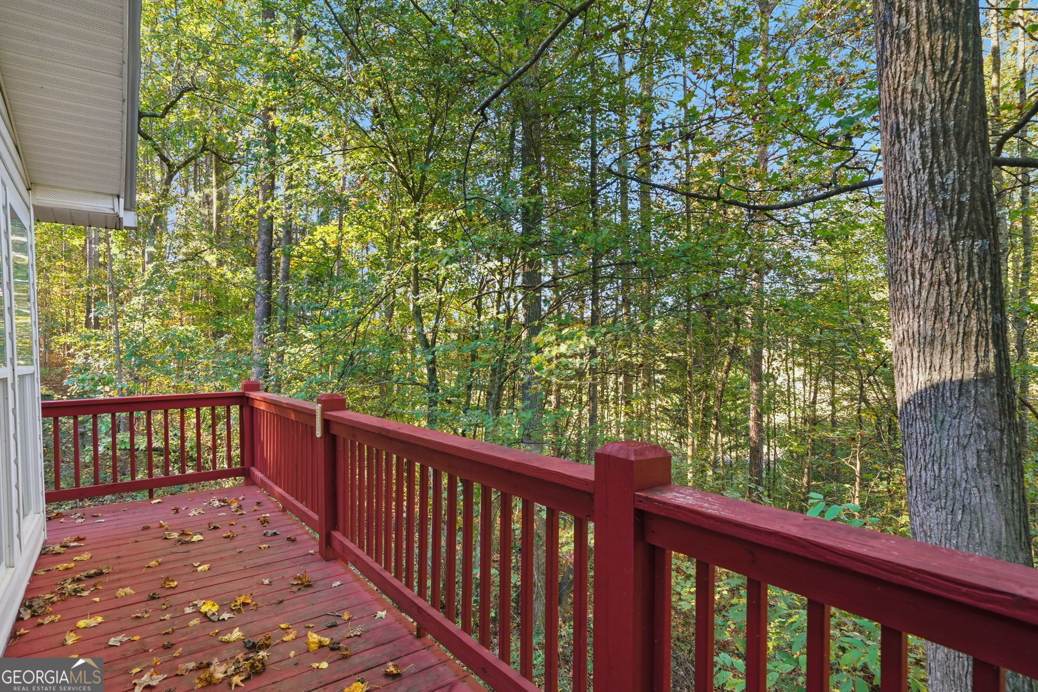 1907 John Call Road Ellijay, GA 30536 - Photo 9 of 41 a view of a wooden deck next to a yard