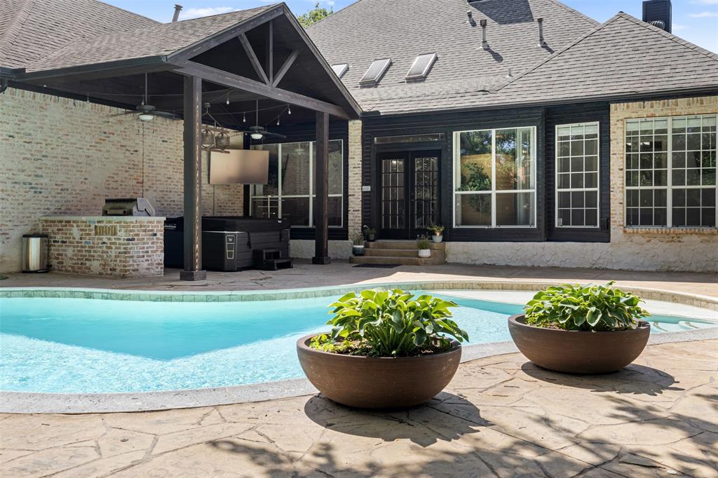 609 Seville Road Denton, TX 76205 - Photo 37 of 40 Pool and Outdoor Living Center for entertaining or relaxing!