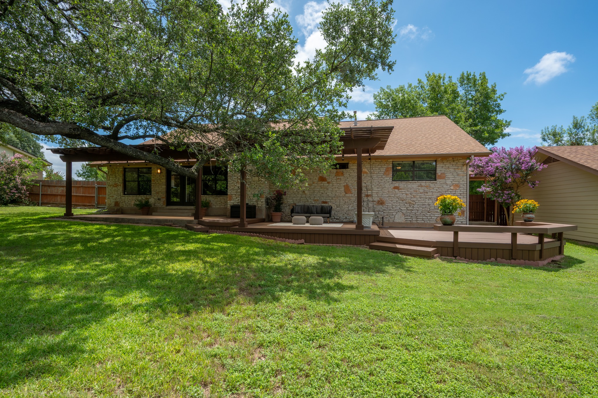 3908 Valley View Round Rock, TX 78681 - Photo 28 of 39 Multiple deck areas give you plenty of options for outdoor dining, lounging, grilling, or simply enjoying the shade.