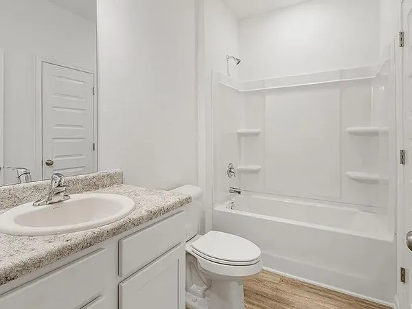 a close up of a vanity