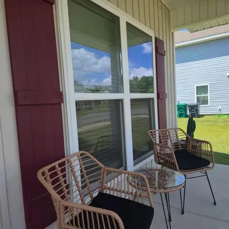 a view of balcony and patio