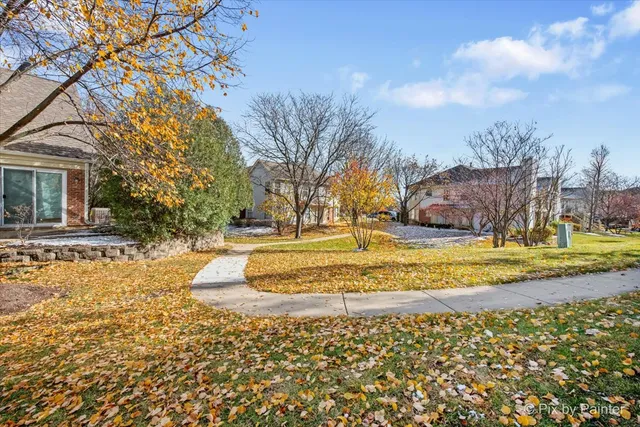 a view of a swimming pool with an outdoor space