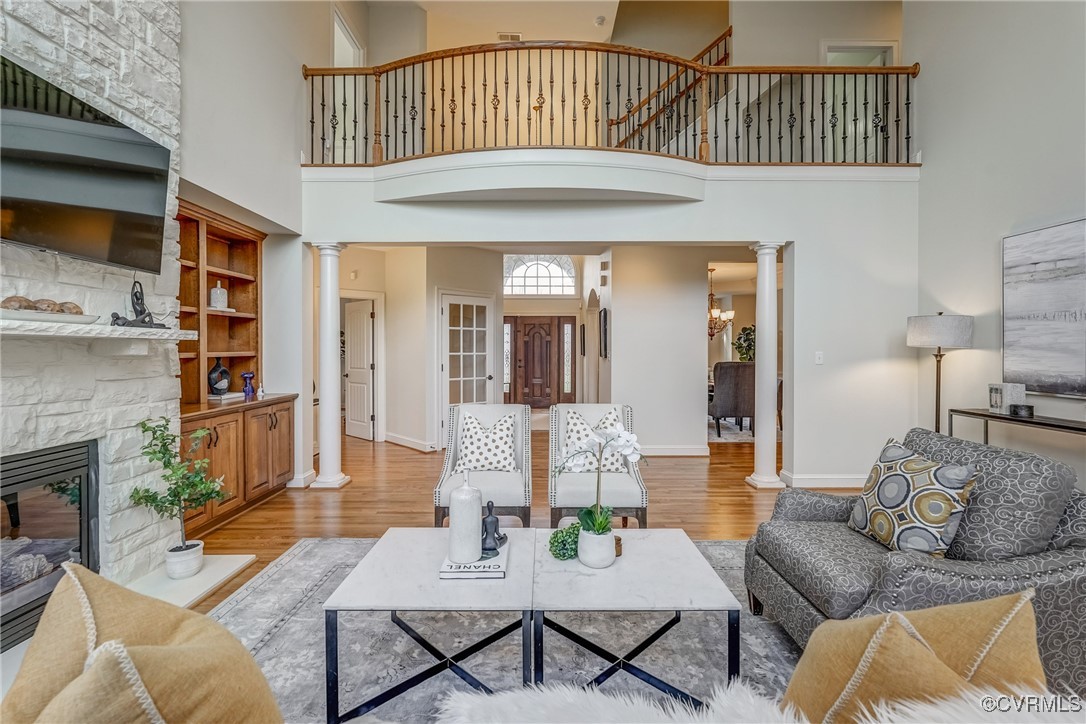 3412 Handley Road Midlothian, VA 23113 - Photo 14 of 50 a living room with furniture and a wooden floor