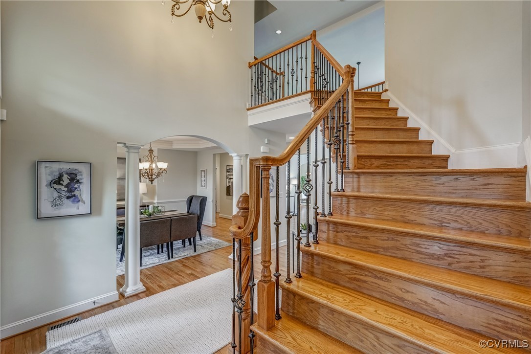 3412 Handley Road Midlothian, VA 23113 - Photo 30 of 50 a view of entryway and hall with wooden floor