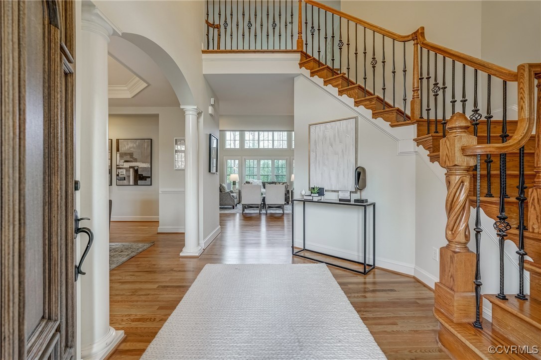 3412 Handley Road Midlothian, VA 23113 - Photo 4 of 50 a view of entryway and hall with wooden floor