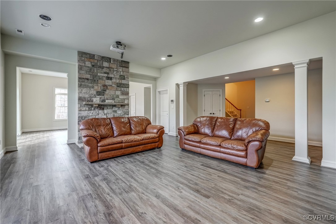 3412 Handley Road Midlothian, VA 23113 - Photo 43 of 50 a living room with furniture and a wooden floor