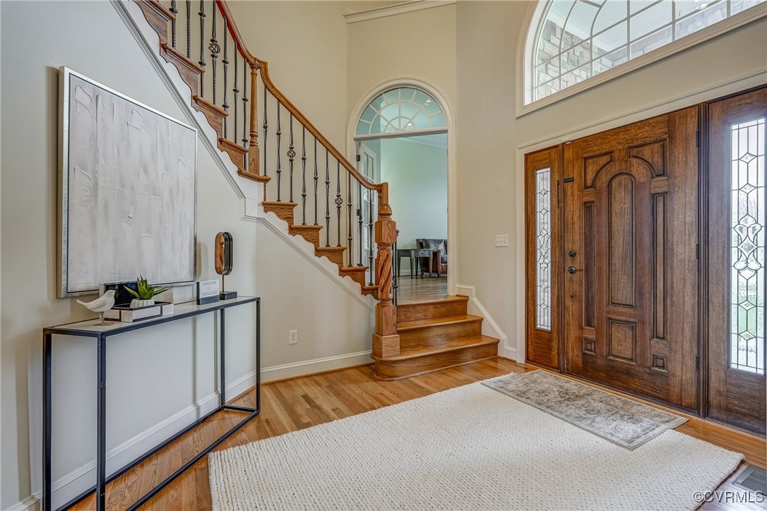 3412 Handley Road Midlothian, VA 23113 - Photo 6 of 50 a view of entryway and hall with wooden floor