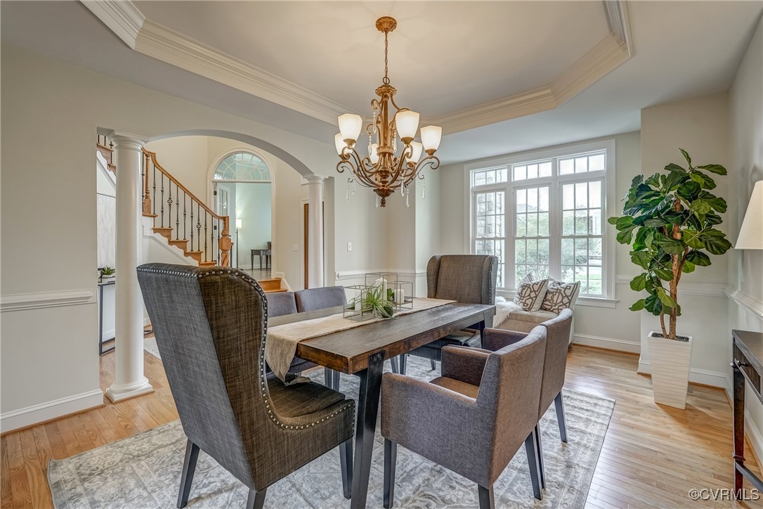 3412 Handley Road Midlothian, VA 23113 - Photo 8 of 50 a view of a dining room with furniture window and wooden floor