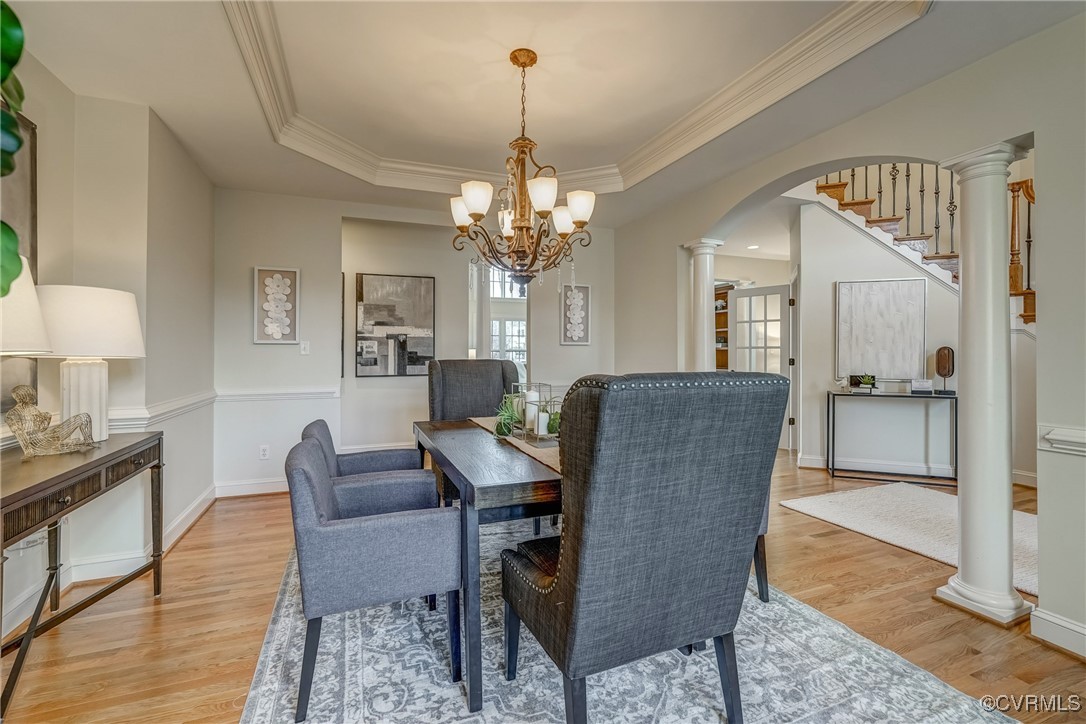 3412 Handley Road Midlothian, VA 23113 - Photo 9 of 50 a view of a dining room with furniture and wooden floor