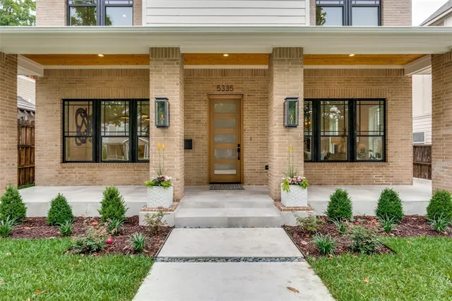 a front view of a house