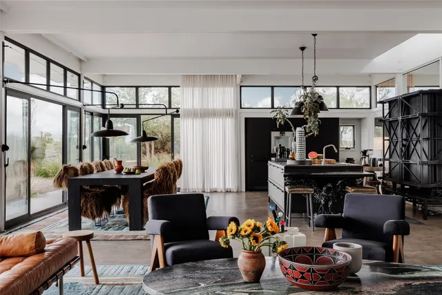 a room with musical instruments