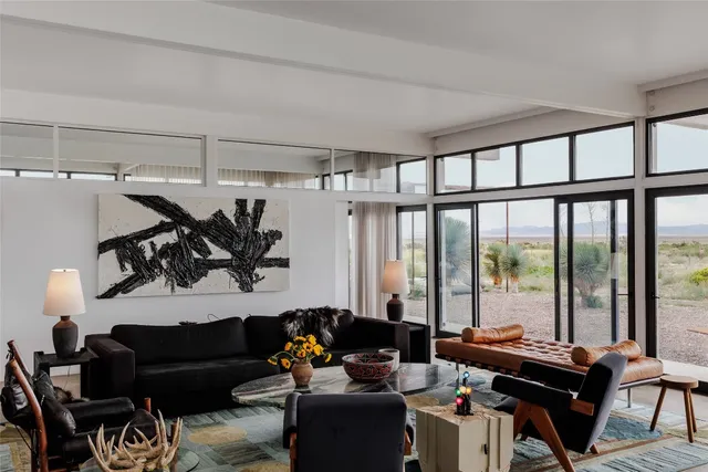 a living room filled with furniture