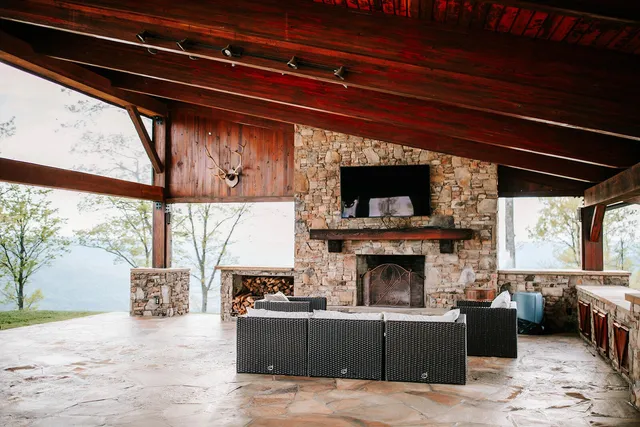 a view of a yard with plants