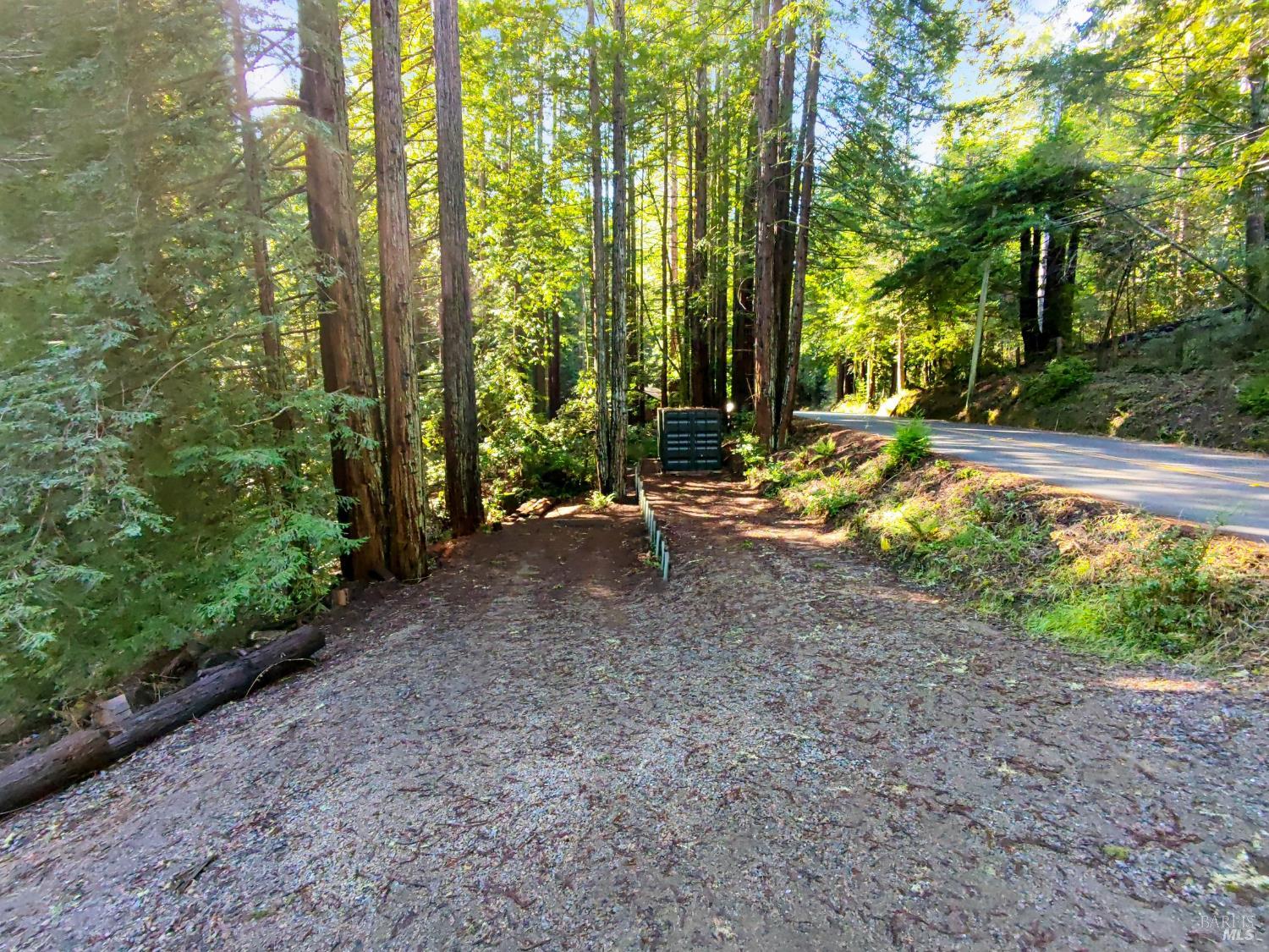 16125 Bittner Road Occidental, CA 95465 - Photo 4 of 31 East of the home is a separate entrance with parking for multiple cars, possibly a boat and/or RV. Property can likely accommodate as many as 10-12 cars. A shipping container as well as milled con heart redwood may be included with an acceptable offer.