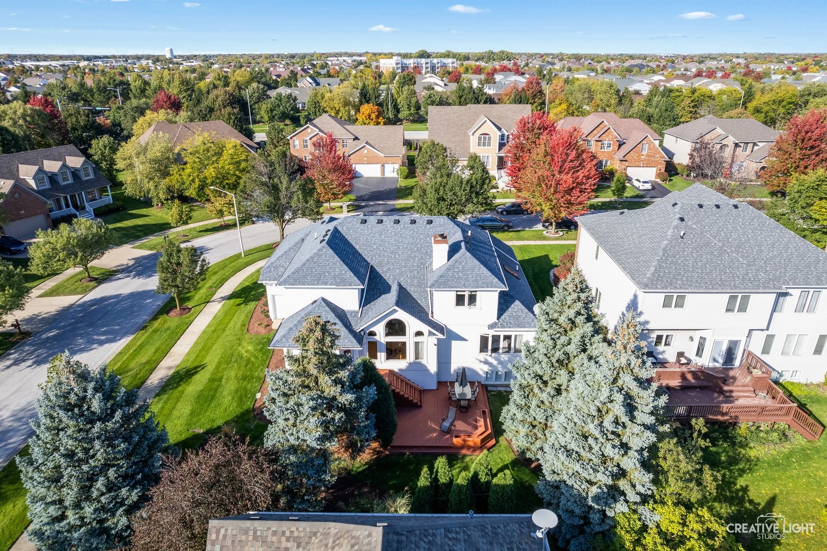 3912 Highknob Circle Naperville, IL 60564 - Photo 40 of 42 an aerial view of residential houses with outdoor space and swimming pool