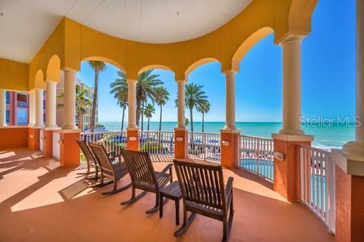 16550 Gulf Boulevard, Unit 545 North Redington Beach, FL 33708 - Photo 34 of 64 a view of a swimming pool with outdoor seating