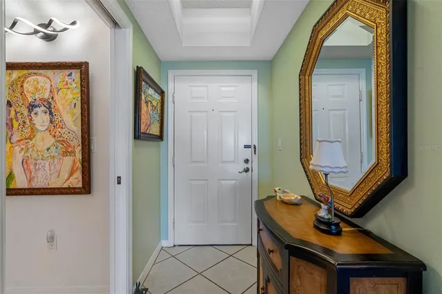 a view of front door with elevator