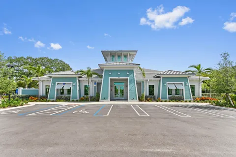 a view of a park with slide