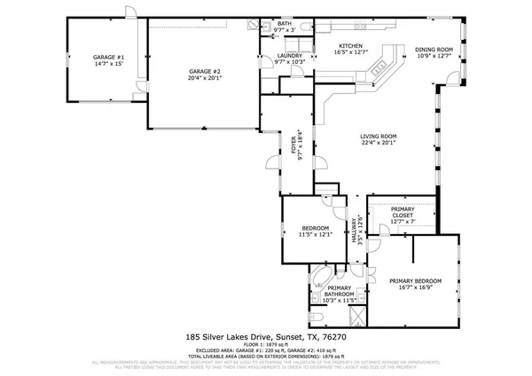 $431,900 | 185 Silver Lakes Drive, Sunset, TX 76270