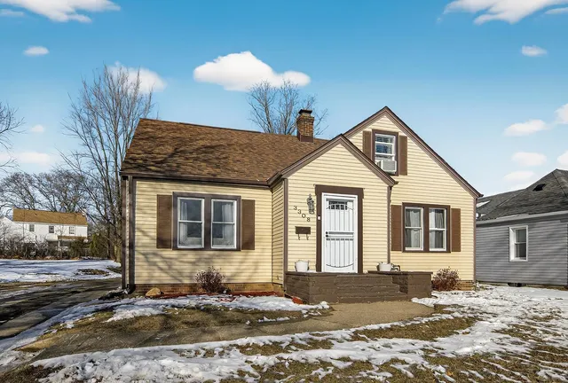 a front view of a house