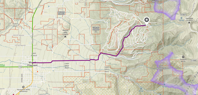 819 North Fork Road, Unit 819 Mount Pleasant, UT 84647 - Photo 10 of 13 Plat Map. Illustrating property boundaries and geographic features
