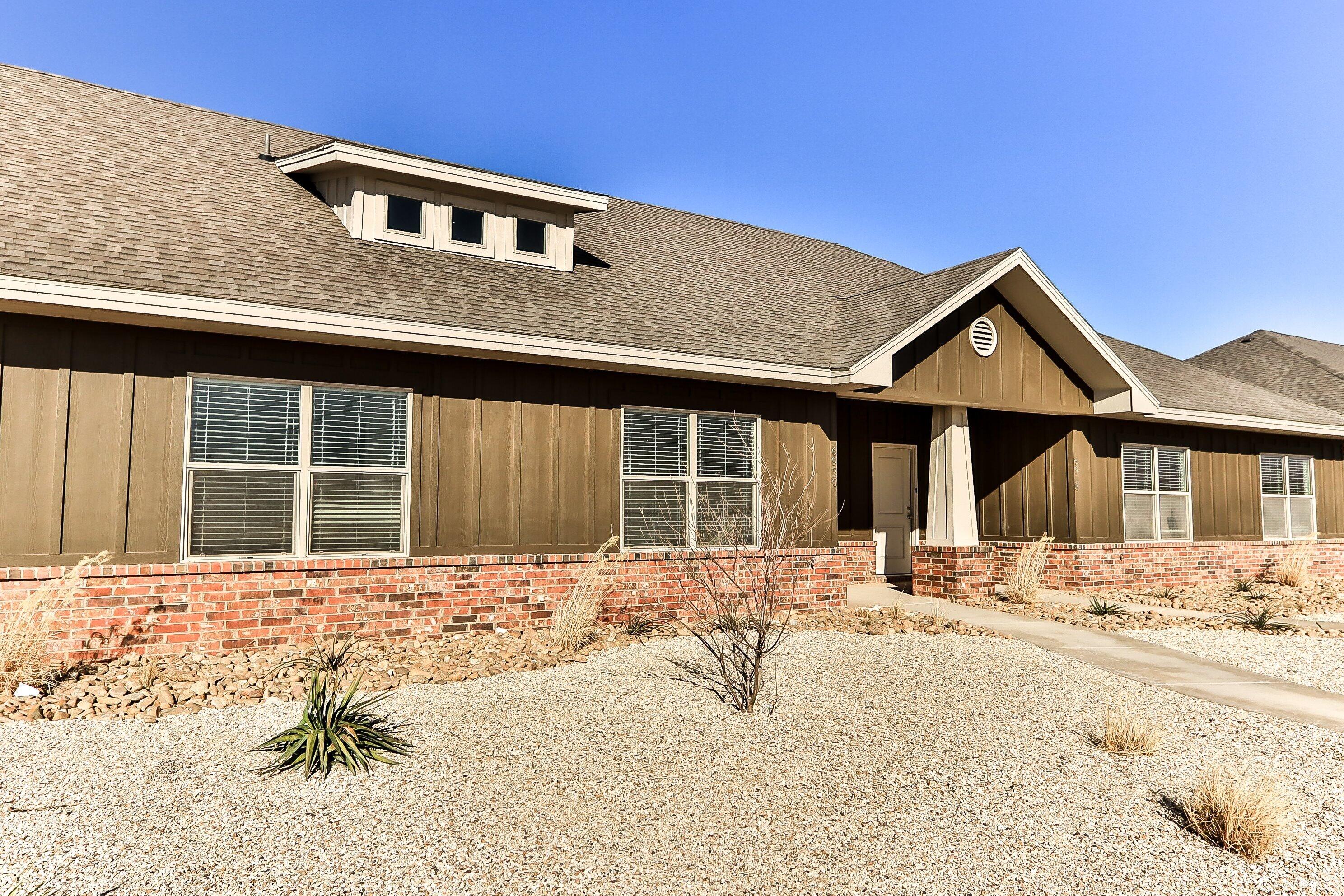 a front view of a house