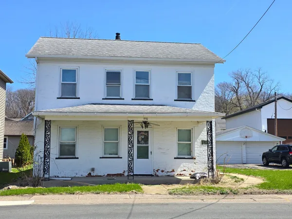 a front view of a house
