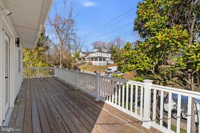a view of deck with wooden floor and fence