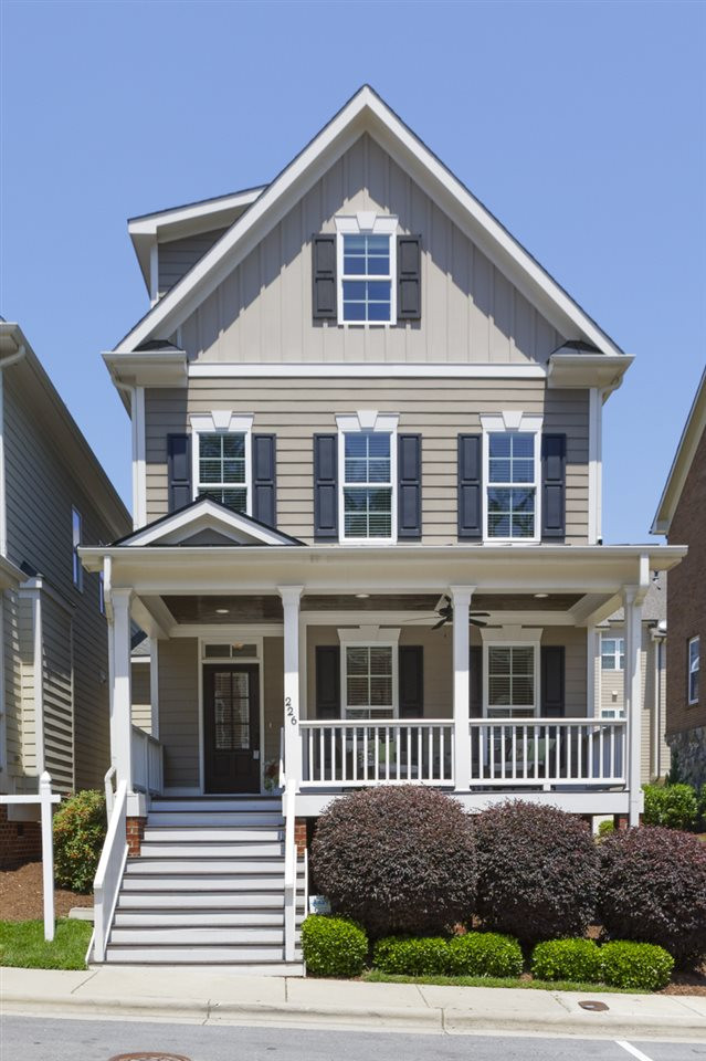 226 Penley Circle Raleigh, NC 27609 - Photo 1 of 14 MOVE IN READY, meticulously maintained home in popular Ramblewood. Urban living at it's best! Abundance of windows flood the home with natural light. Hardwoods & granite throughout. Front Exterior