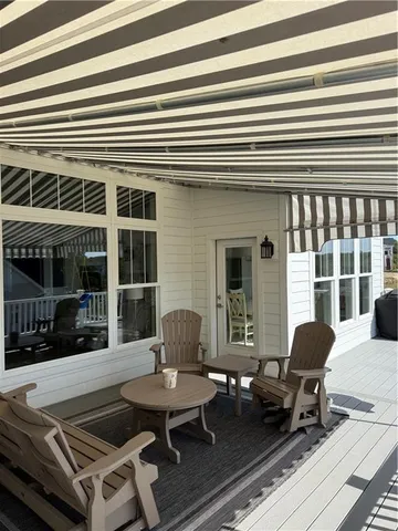 a outdoor space with patio furniture