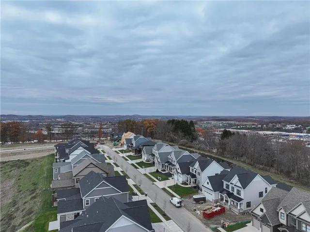 an aerial view of a city