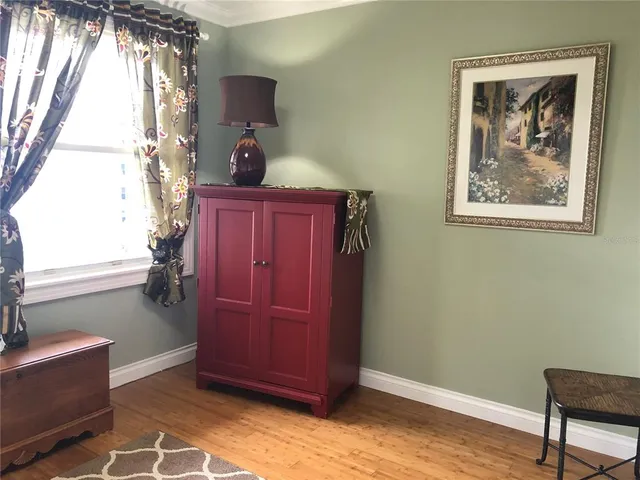 a view of balcony with furniture