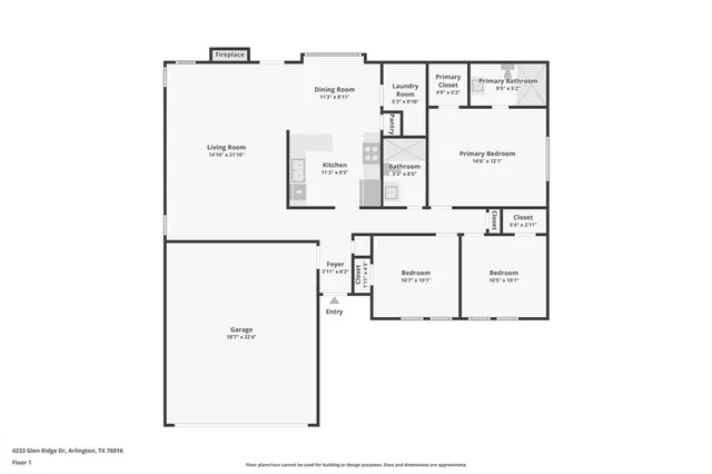 $2,299 | 4233 Glen Ridge Drive, Arlington, TX 76016