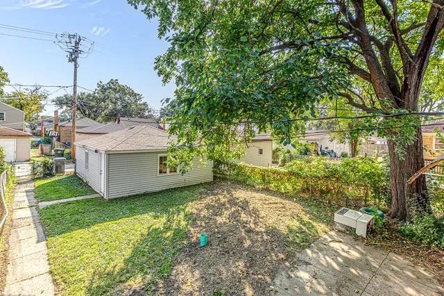 a view of a house with a tree and plants