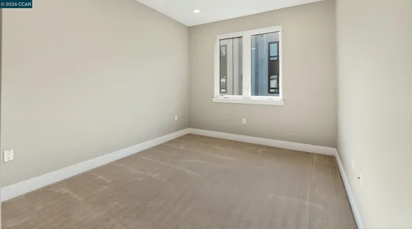 an empty room with a window