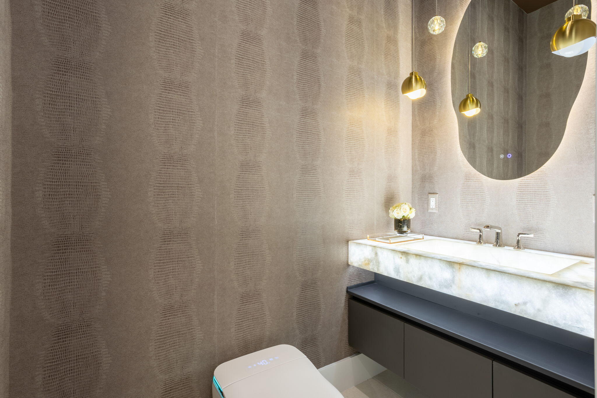 798 Havana Drive Boca Raton, FL 33487 - Photo 28 of 76 a bathroom with a granite countertop sink vanity mirror and toilet